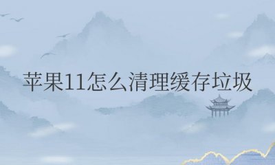 苹果11怎么清理缓存垃圾文件