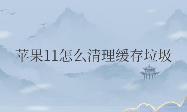 苹果11怎么清理缓存垃圾文件