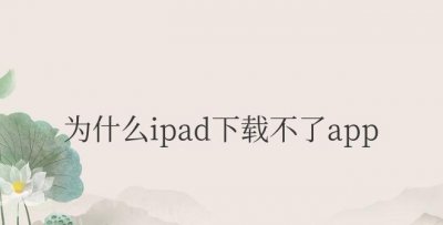 为什么ipad下载不了app一直转圈圈