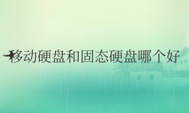 移动硬盘和固态硬盘哪个好用