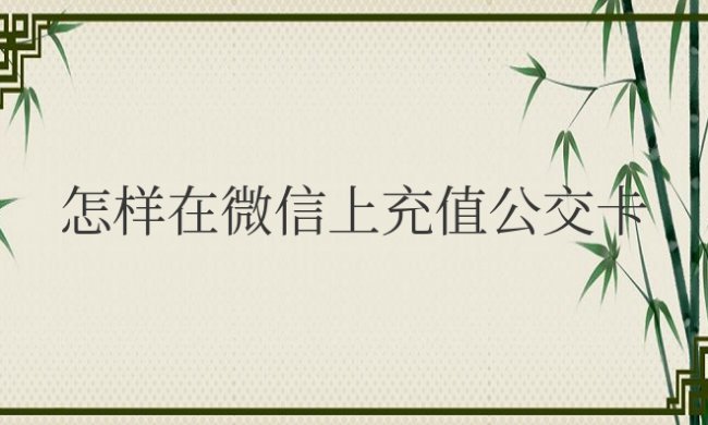 苹果手机怎样在微信上充值公交卡