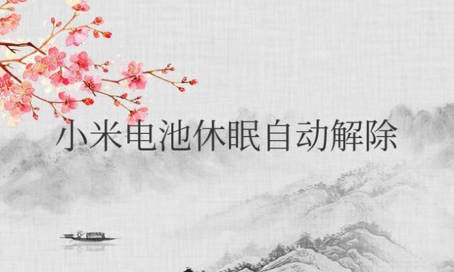 小米电池休眠自动解除要充多久