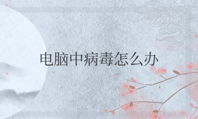 windows电脑中病毒怎么办