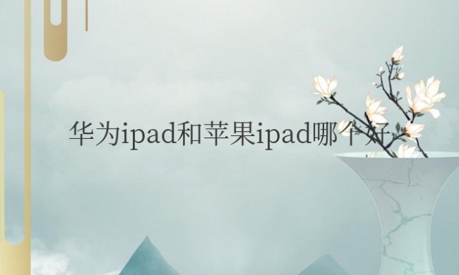 华为ipad和苹果ipad哪个好
