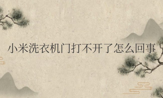 小米洗衣机门打不开了怎么回事