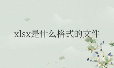 xlsx是什么格式的文件