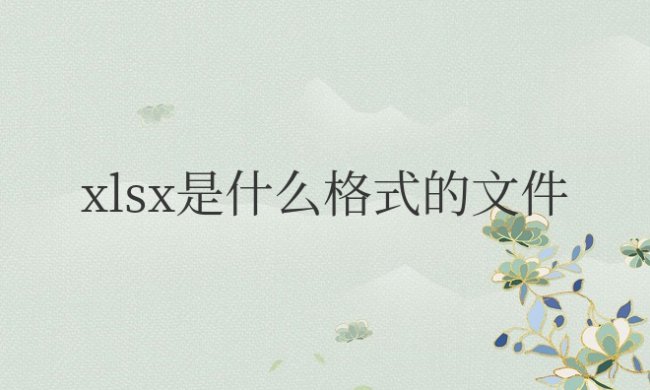 xlsx是什么格式的文件