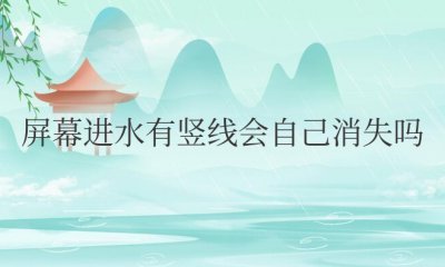 电脑屏幕进水有竖线会自己消失吗