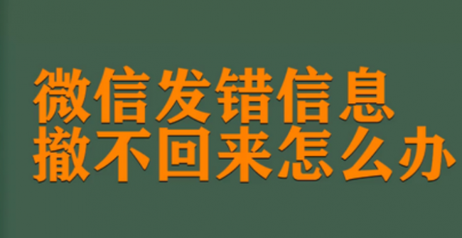 微信发错文件销毁办法撤不回了