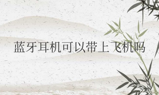 蓝牙耳机可以带上飞机吗?能过安检吗?
