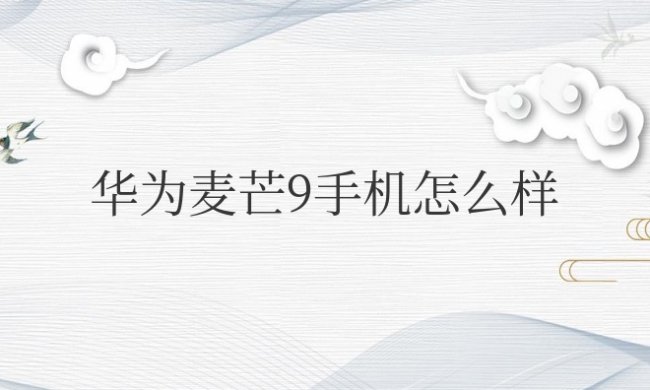 华为麦芒9手机怎么样?搭载的处理器好不好?
