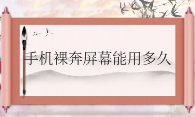 手机裸奔屏幕能用多久