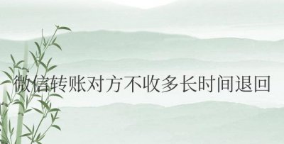 微信转账对方不收多长时间退回怎么设置