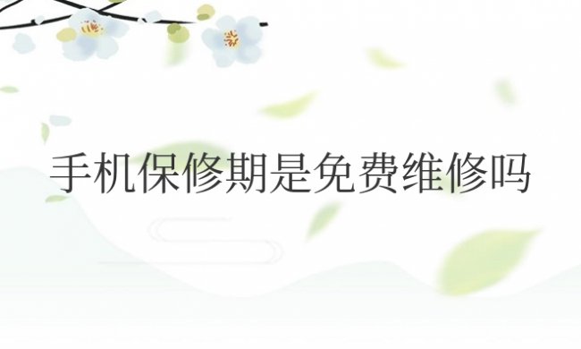 苹果手机保修期是免费维修吗