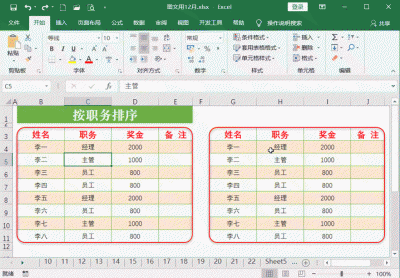 excel将不同内容归类排序
