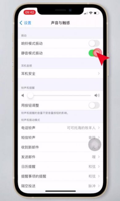 苹果怎么关闭震动提示完全静音
