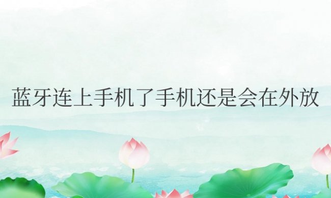 蓝牙连上手机了手机还是会在外放苹果