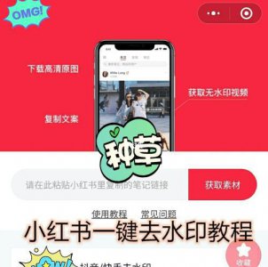 小红书视频怎么去水印保存到手机