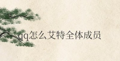 qq怎么艾特全体成员 手机qq@全体成员方法