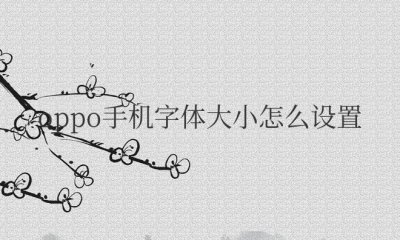 oppo手机字体大小怎么设置