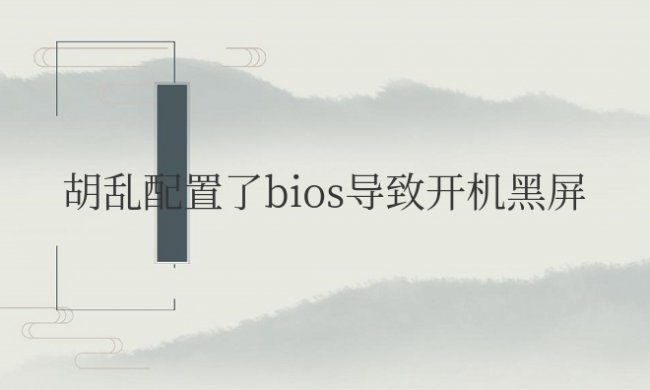 胡乱配置了bios导致开机黑屏键盘也黑了
