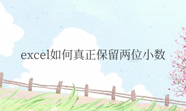 excel如何真正保留两位小数 函数公式