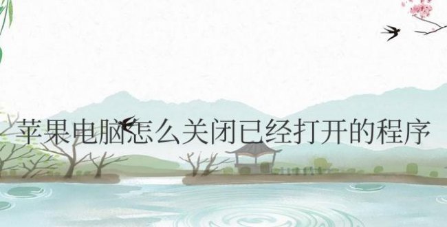 苹果电脑怎么关闭已经打开的程序快捷键