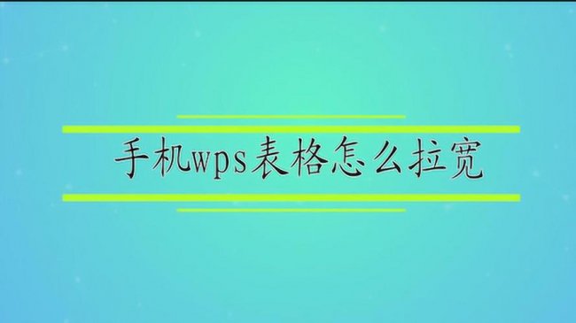 手机wps表格怎么调整表格大小和宽度