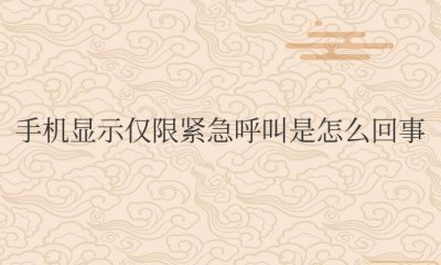 荣耀手机显示仅限紧急呼叫是怎么回事