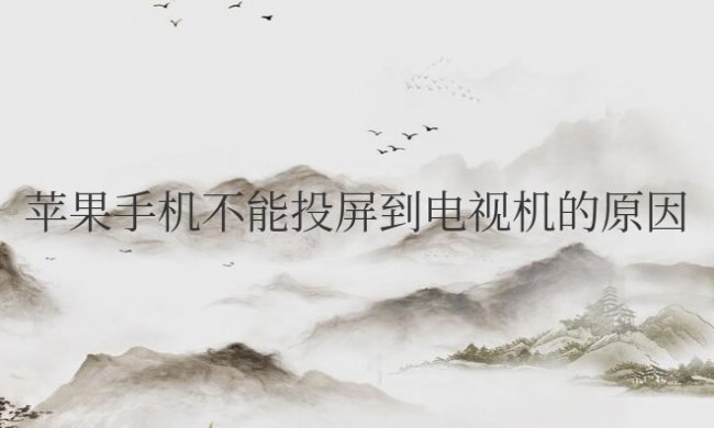 苹果手机不能投屏到电视机的原因?跟设置有关吗?