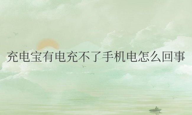 怪兽充电宝有电充不了手机电怎么回事