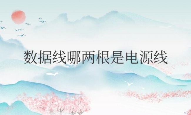 手机充电器数据线哪两根是电源线