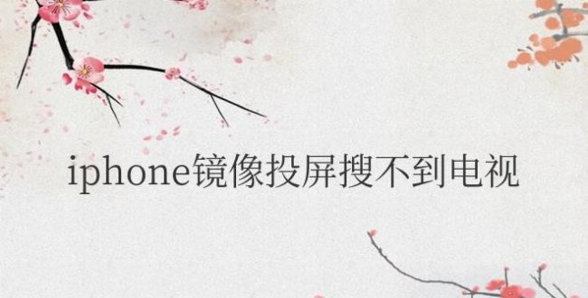 iphone镜像投屏搜不到电视设备怎么办