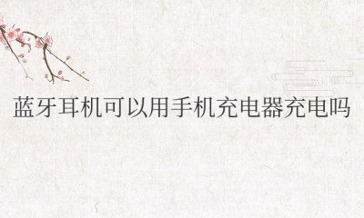 华为蓝牙耳机可以用手机充电器充电吗