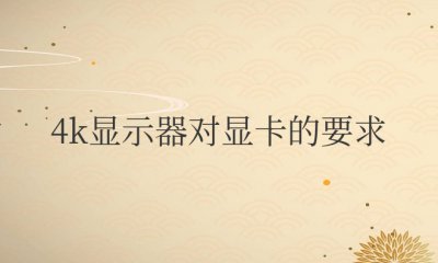 4k显示器对显卡的要求 打游戏够用吗