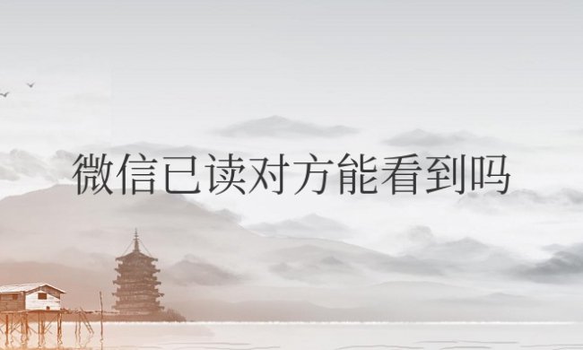 微信已读对方能看到吗