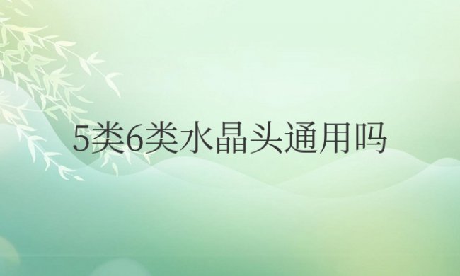 网线5类6类水晶头通用吗