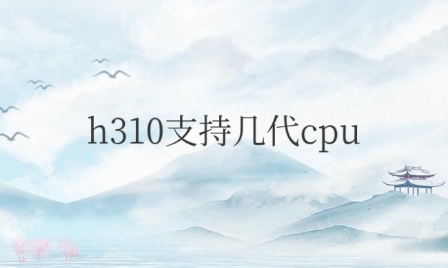 h310支持几代cpu
