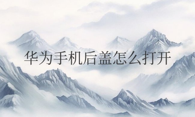 华为手机后盖怎么打开换电池
