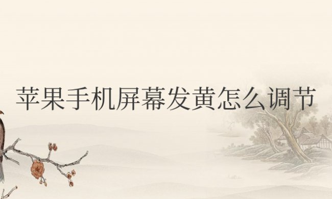 苹果手机屏幕发黄怎么调节变白