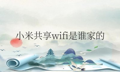 小米共享wifi是谁家的安全吗 小米共享WiFi的安全性如何？