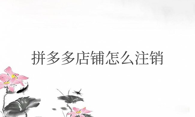 拼多多店铺怎么注销账号