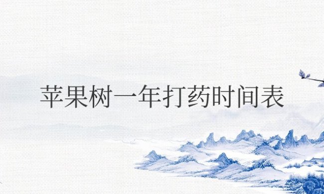 苹果树一年打药时间表