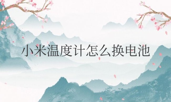 小米温度计怎么换电池