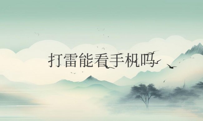 下雨打雷能看手机吗在室内