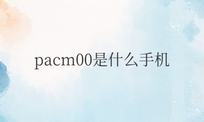 pacm00是什么手机型号