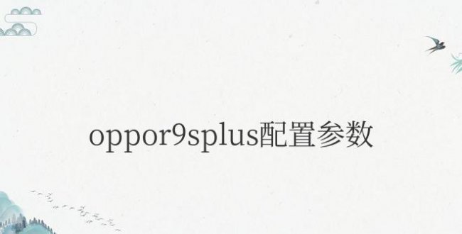 oppor9splus配置参数详情