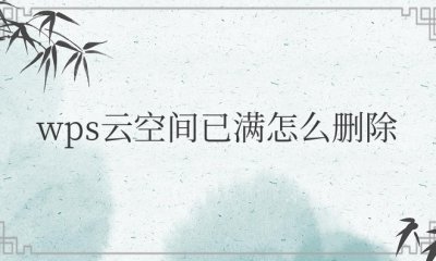 wps云空间已满怎么删除文件 如何删除满了的wps云空间中的文件？