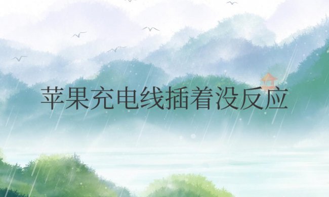 苹果充电线插着没反应,拔掉有反应怎么回事