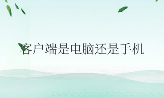 客户端是电脑还是手机